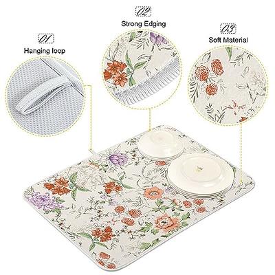 AMOAMI-Dish Drying Mats for Kitchen Counter-Silicone Dish Drying  Mat-Kitchen Dish Drying Pad Heat Resistant Mat-Kitchen Gadgets Kitchen  Accessories