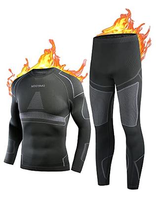 Mens Thermal Underwear Set, Fleece Long Johns for Men Extreme Cold