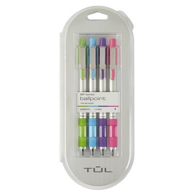 TUL® Limited Edition Brights Retractable Gel Pens, Medium Point, 0.7 mm,  Assorted Barrel Colors, Assorted Ink Colors, Pack Of 8 