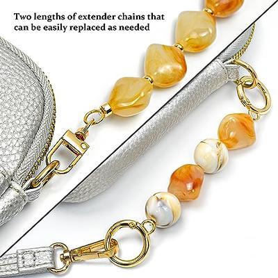 SUPRBIRD Purse Chain Strap Purse Strap Extender DIY Flat Chain Strap Handle  Bag Accessories Charms Decoration for Purse Handbags Shoulder Bag (7.9