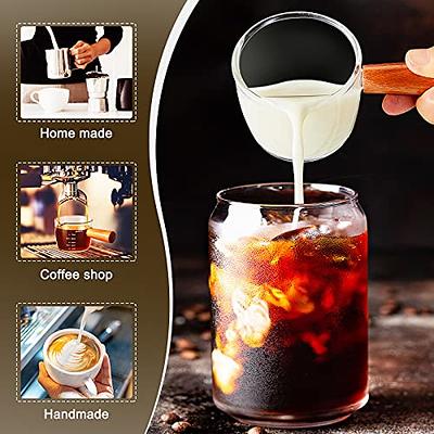Single Spout Espresso Shot Glass with Wood Handle Espresso Glass