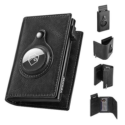Minimalist AirTag Case for Wallet Apple AirTag Leather Wallet Bifold  Leather Wallet With Money Clip Front Pocket Wallet W Money Clip 
