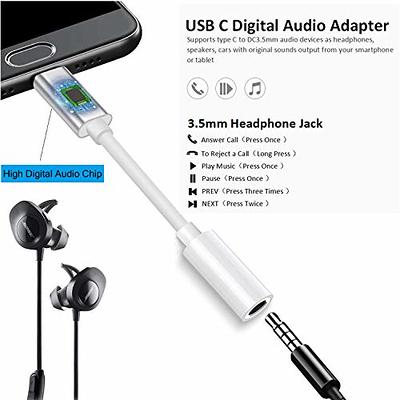 USB C to 3.5mm Audio Aux Jack Cable, USB C to 3.5mm Headphone Audio Cord  Car Stereo Aux Cable Compatible with iPhone 15/15 Pro Max, Google Pixel