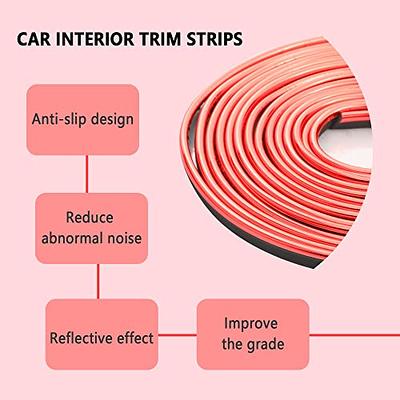 Car Interior Moulding Trim, 3D DIY Color Film Accessories Exterior  Decoration Moulding Trim Strip line for Auto Parts Interior Gaps 5-Meters