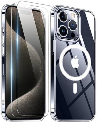 ZinLyuen Magnetic Case for iPhone 15 Plus Case Clear Compatible with  MagSafe Built-in Camera Lens Protector Soft Slim Shockproof Phone Case  Cover for