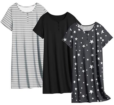  Nightgowns For Women Soft 100% Cotton Lightweight