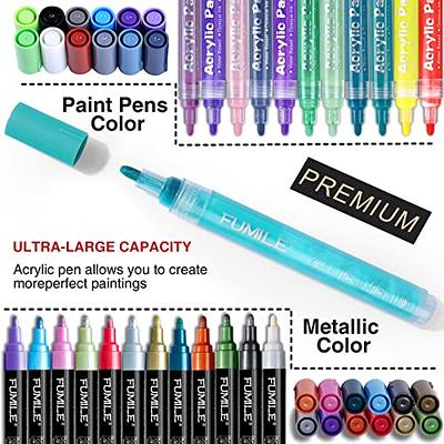 24 Paint Pens 12 Acrylic Extra Fine Tip Paint Pens 12 Gold