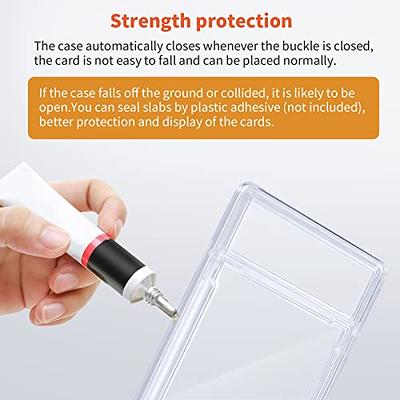 Trading Cards Protector Case Acrylic Clear Baseball Card Holders with Label  Position Hard Card Sleeves (24 Pieces) 