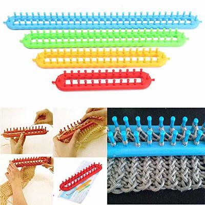 Knitting Loom Knitter Kit Plastic Yarn Cord Knitter with Hook Needle Hat  Looms Long Knitting Loom DIY for Scarf Sweater Shawl Blankets - Yahoo  Shopping