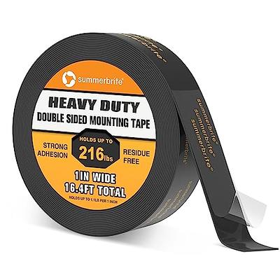 Double Sided Adhesive Tape Heavy Duty, Acrylic Foam Mounting Tape 16.4FT X  1IN, Waterproof & Strong Double Stick Tape for Home Office Decor