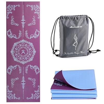 Foldable Yoga Mat?! Yoga Mat for Travel~  Yoga Mat Review-Avoalre Yoga  Mat Foldable 