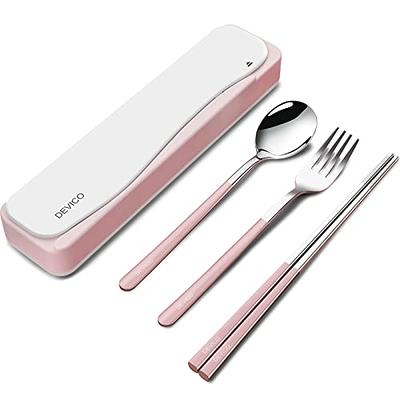 Portable Utensils Travel Camping Cutlery Set Fork Spoon Chopsticks with case