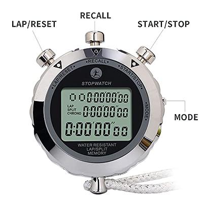 FomaTrade Waterproof Stopwatch,Digital Stopwatch Timer,Sport Stop  Watch,Interval Timer with Large Display (1)