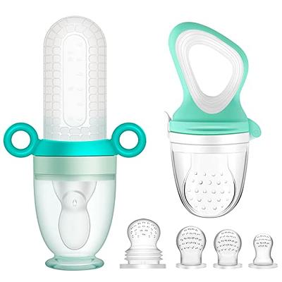 Baby Food Feeder Set, Silicone Pacifier Feeder and Squeeze Spoon Feeder