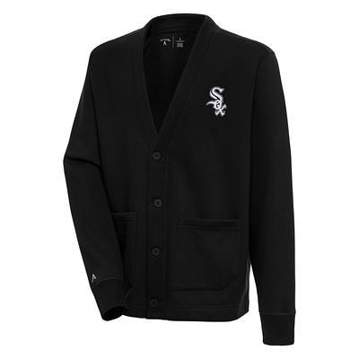 Men's Antigua Black Chicago White Sox Compass Polo