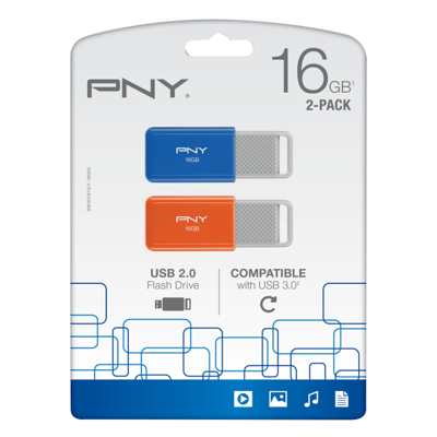 PNY 128GB Turbo Attache 3 USB 3.0 Flash Drive, GREY