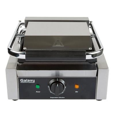 Galaxy P65SG Single Panini Sandwich Grill with Grooved Top and