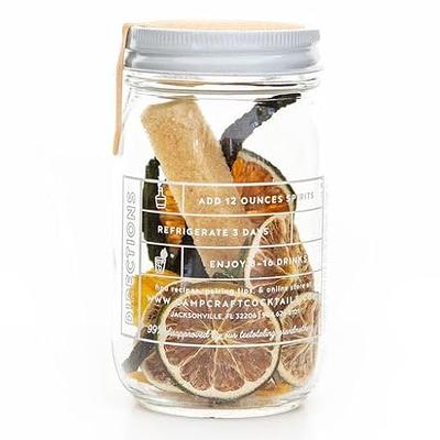 Camp Craft Cocktail Mix - Flo'rita | Premium Drink Mixer Infusion Kit with  Dehydrated Fruit, Herbs and Vegan Sugar | 16 oz Glass Jar Mixer for