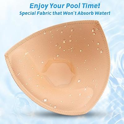 Bra Insert Pads Swimsuit Padding - Waterproof Bra Cups Inserts with Sewn  Edges, Removable Bra Replacement Pads for Sports Bra Bikini Bathing Suits