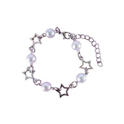 Double-Layer Y2k Bracelets for Women Girls Vintage Beaded Pearl Stars  Dainty Bracelet Y2k Aesthetic Punk Grunge Accessories Jewelry