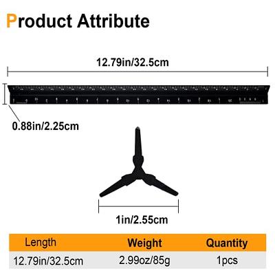 Insten Aluminum Architect Scale Ruler for Architects, Draftsman, Students and Engineers, Black, 12 Inches