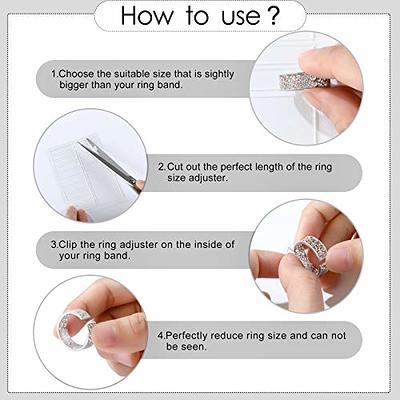 12pcs Ring Tightener For Loose Rings 12 Sizes Invisible Ring Guards Clear  Silicone Ring Size Adjuster With Jewelry Cloth For Women Men Ring Resizer Ti