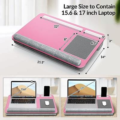 HUANUO Lap Laptop Desk - Portable Lap Desk with Pillow Cushion, Fits Up to 15.6