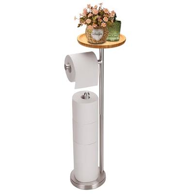 Delta Free Standing Toilet Paper Holder with Storage Shelf and