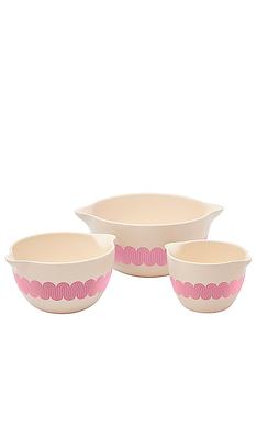 Hutzler 3-White Small Melamine Nesting Prep Bowls with Lids (2