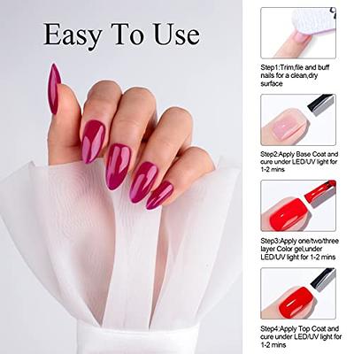 Imtiti Hot Pink Gel Nail Polish, 1 Pcs 15ml Pink Glitter Color Soak Off LED  Long-Lasting Nail Gel Polish Nail Art Starter Manicure Salon DIY at Home