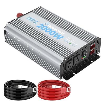BYGD 2000W/4000W(Peak) Power Inverter 12V DC to 110V AC Converter with 4 AC  Outlets Dual 2.1A USB Ports for Home, RV, Boat, Truck, Off-Grid Solar System  - Yahoo Shopping