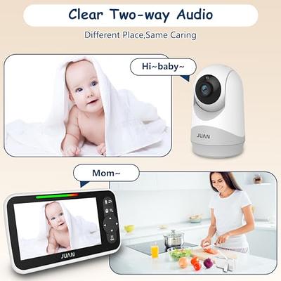 JUAN Baby Monitor, 3.2 IPS Screen Video Baby Monitor with 2 Cameras and  Audio, Remote Pan/Tilt/Zoom, Power Saving/Vox, 1000ft, Auto Night Vision