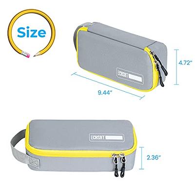 Yonzone Big Capacity Pencil Case Large Pencil Bag Pouch Marker Holder with  High Storage Compartments for Office Organizer Pen Case Makeup Bag, Light