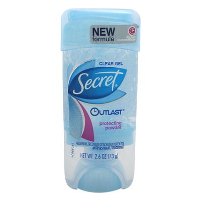 Secret Outlast Clear Gel Antiperspirant Deodorant for Women, Protecting  Powder 3.4 oz