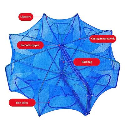 Fishing Bait Trap Crabfish Trap Foldable Fishing Net Trap 8 Holes