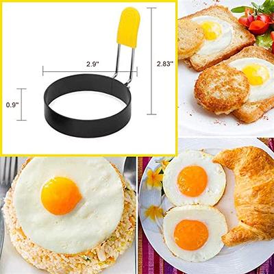 Professional Egg Ring Set for Frying Or Shaping Eggs - 4 Pack Round Egg  Rings for Cooking 