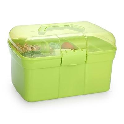 2PCS 12'' Three-Layer Clear Plastic Storage Box/Tool Box
