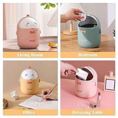 SITAKE 2 Pcs Plastic Mini Wastebasket Trash Can with 120 Trash