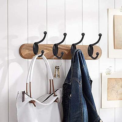 Coat Hooks, 10 Pack Rustic Wall Hook s Vintage Double Coat Hooks Heavy Duty  Wall Mounted Iron Hooks with Screws for Hanging Coat Scarf Bag Towel Key