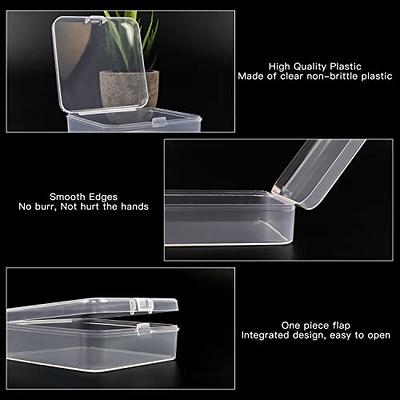 24 Packs Small Clear Plastic Beads Storage Containers Box With Hinged Lid  For Storage Of Small Items, Crafts, Jewelry, Hardware