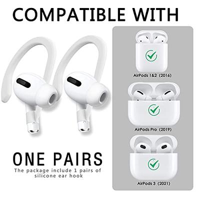 3 Pairs AirPods Pro Ear Hooks Covers [Added Storage Pouch] Upgraded  Anti-Slip Sports Ear Covers Accessories Compatible with Apple AirPods Pro  (2019)