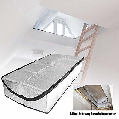 Attic Stairs Insulation Cover, 25x54x11 Attic Stairs Door Ladder  Insulator Pull Down Tent with Zipper, Extra Thick Double Bubble Attic  Insulation for Pull Down Stairs(Silver) - Yahoo Shopping