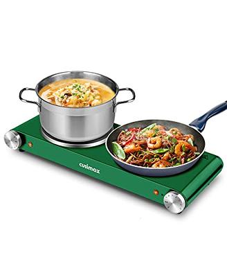 Elexnux 1800W Double Hot Plate Electric Countertop Burner for