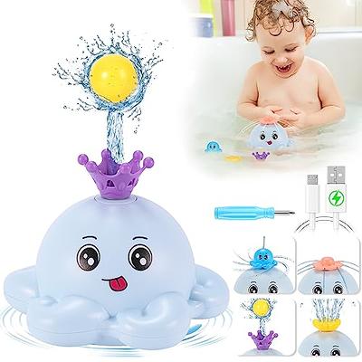 4 Modes Octopus Bath Toys, Rechargeable Baby Bath Toys, Light Up