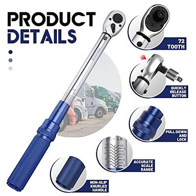 UYECOVE 1/2-Inch Drive Click Torque Wrench, Torque Wrench 1/2 Drive  10-160FT.LB/13.6-217N.M with a XIPE Storage Tray, Blue - Yahoo Shopping