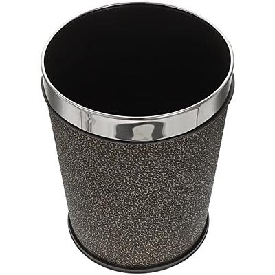 Zerodeko Small Trash Can, 1.3 Gallon Decorative Vintage Wastebasket Plastic  Leather Garbage Can Storage Container Holder Waste Bin for Bathroom,  Bedroom, Home, Office (Black, 5L) - Yahoo Shopping