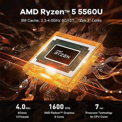 Beelink SER5 MAX Mini PC, AMD Ryzen 7 5800H(7nm, 8C/16T) up to 4.4GHz, Mini  Computer 16GB DDR4 RAM 1TB NVME SSD, Micro PC 4K@60Hz Triple Display, Mini