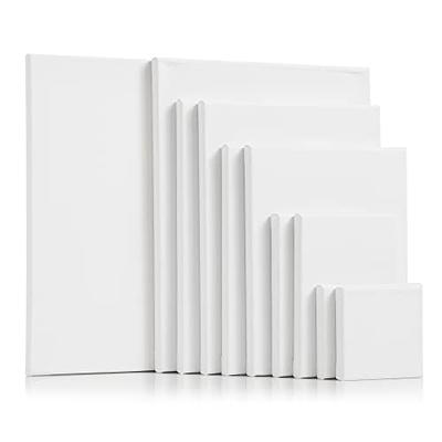 Stretched Canvas for Painting - Primed White Art Canvases 9 x 12