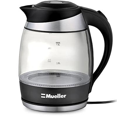 Mueller Ultra Kettle: Model No. M99S 1500W Electric Kettle with SpeedBoil  Tech, 1.8 Liter Cordless with LED Light, Borosilicate Glass, Auto Shut-Off  and Boil-Dry Protection - Yahoo Shopping