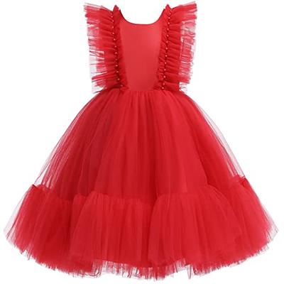 Beaded Sequins embroidery Kids Dresses For Bridesmaid Wedding Dress  Children Pageant Gown Girls Party PrincessTulle Baby dress